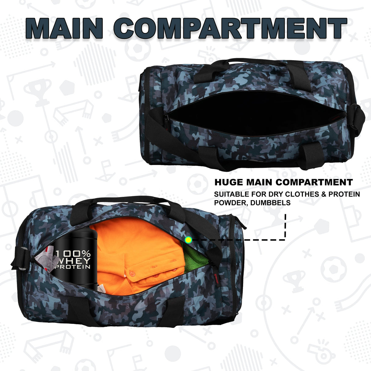 Cardio Wild Stone Gym Bag 31L Black