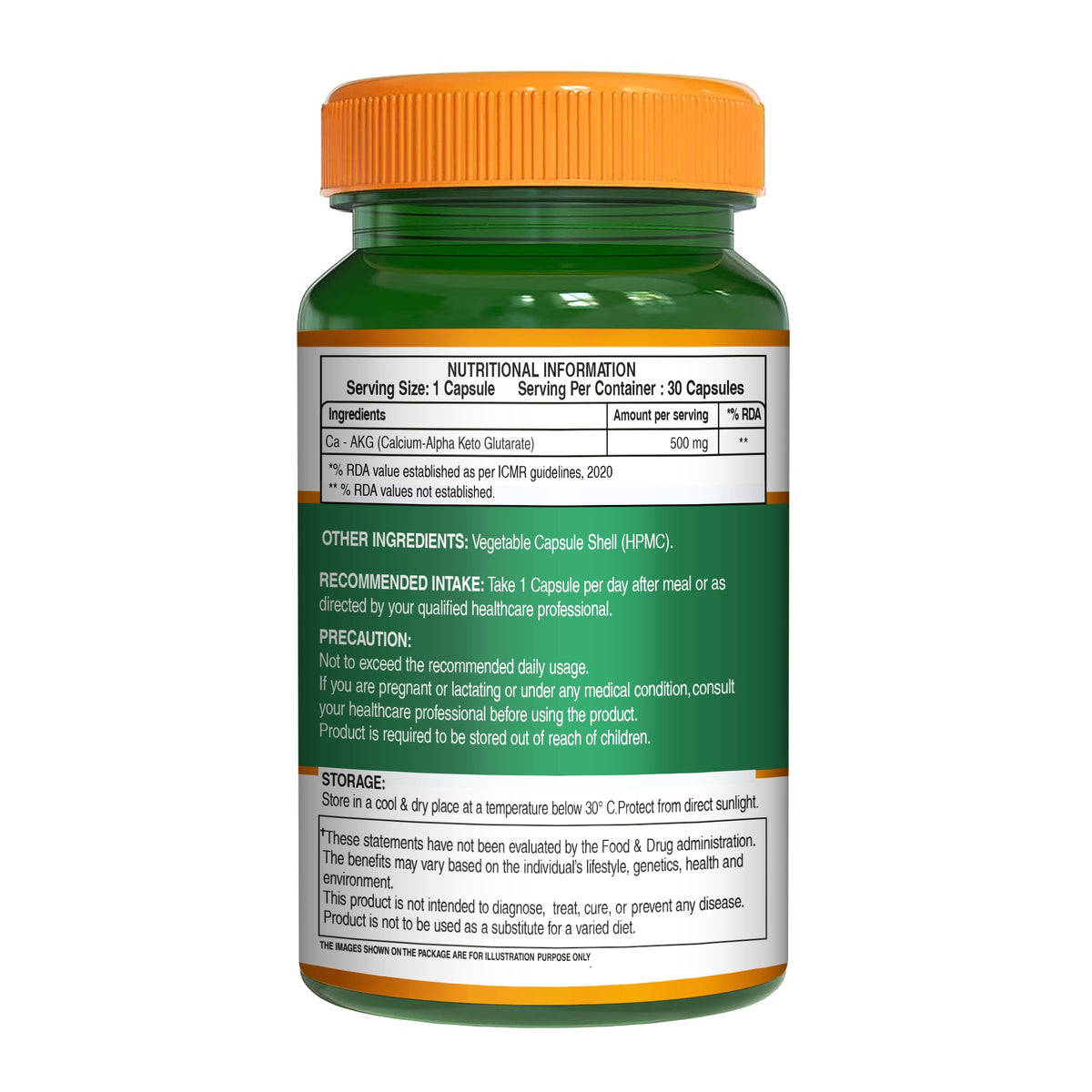 Ca-AKG Calcium Alpha-Ketoglutarate 500mg | Bone & Joint Health