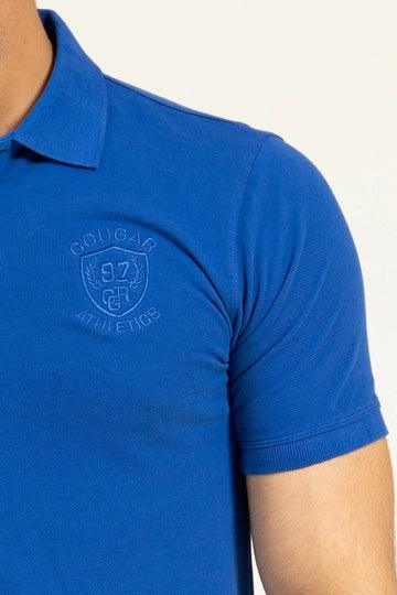 Blue Embroidered Polo | Cougar - KIBI SPORTS