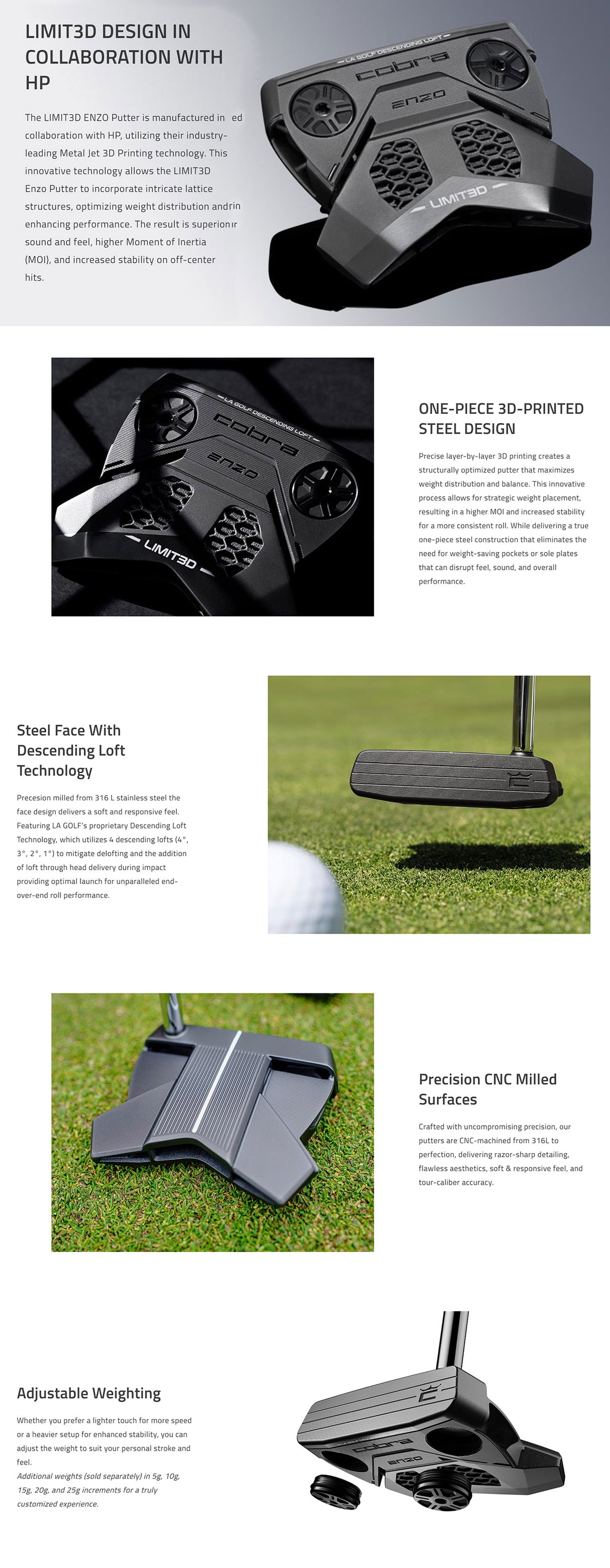 Cobra King 3D Printed Enzo Limited Edition Putter