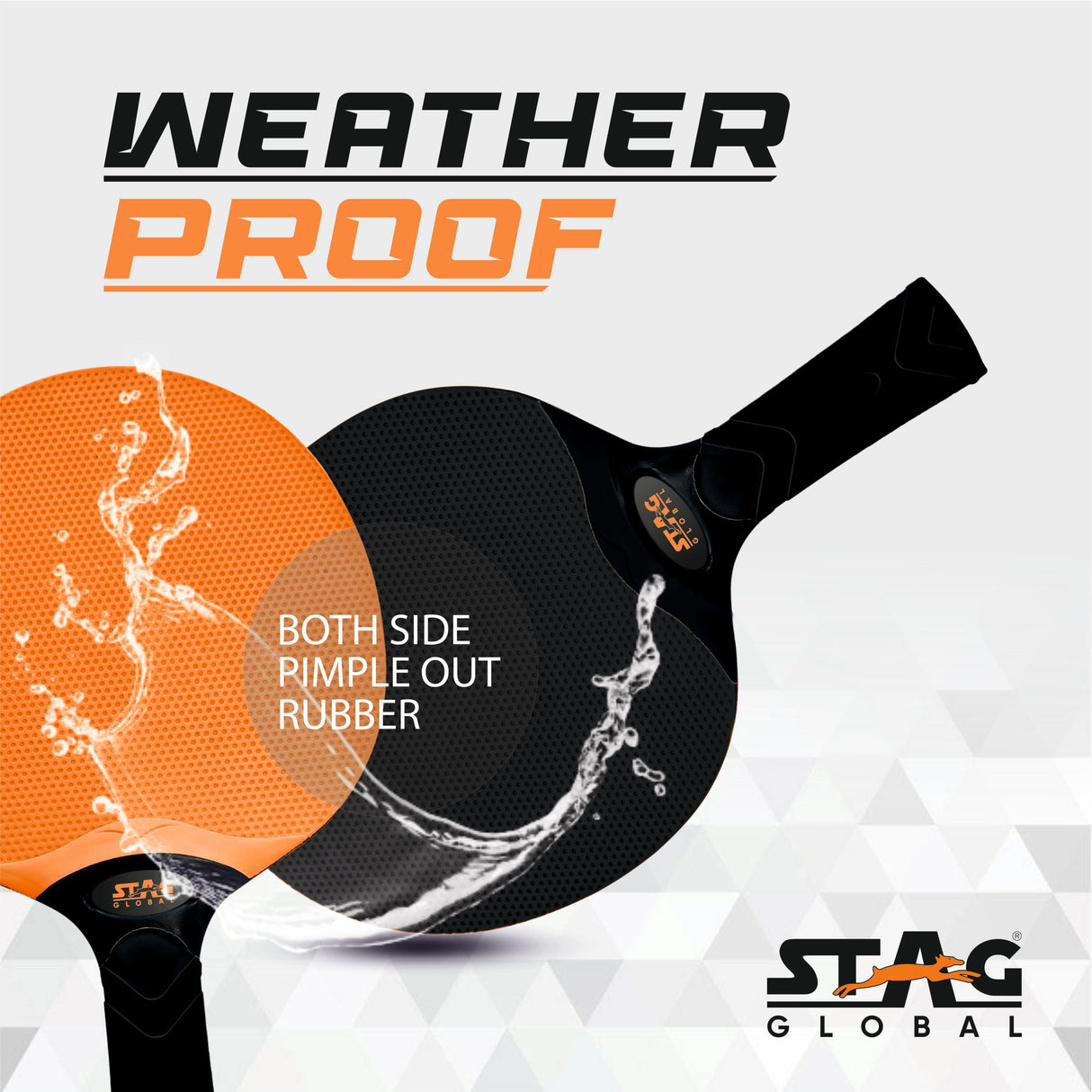 STAG GLOBAL Dura Blade Table Tennis Single Racket | Orange/Black | Green/Black | 2025 Model