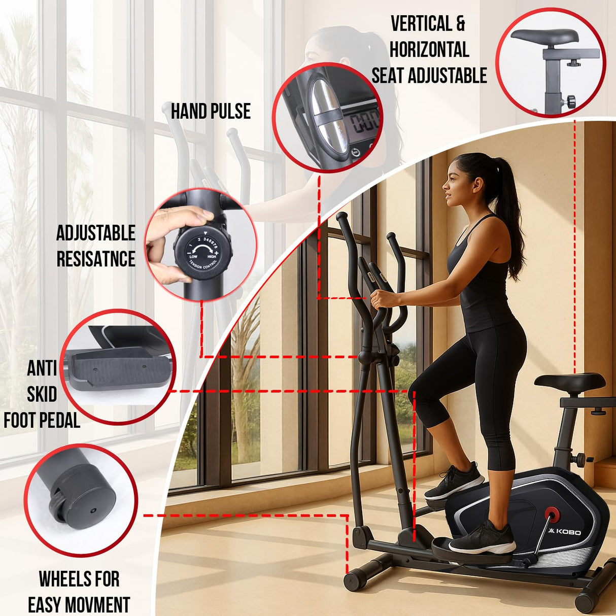 Kobo EB-2 Magnetic Bike 6 Kg Fly Wheel