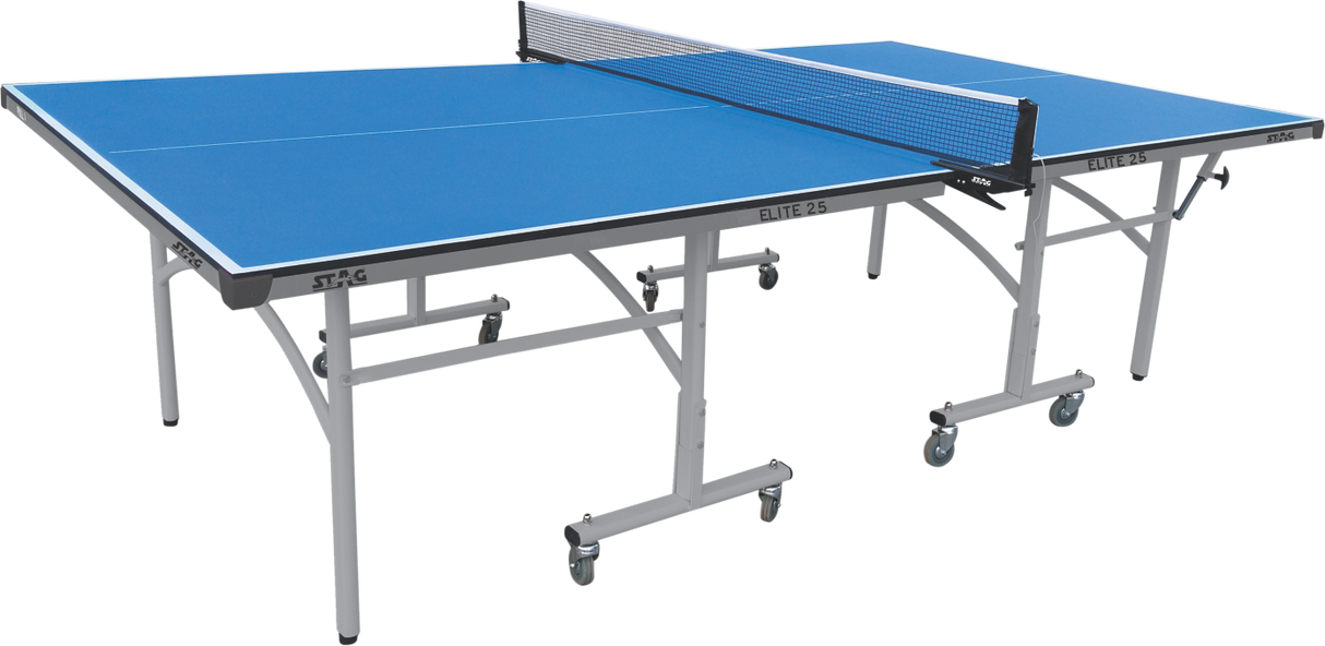 STAG GLOBAL Elite Series Professional Table Tennis Table with 2 TT Rackets, 3 Balls, 1 Table Cover & Clamp Net