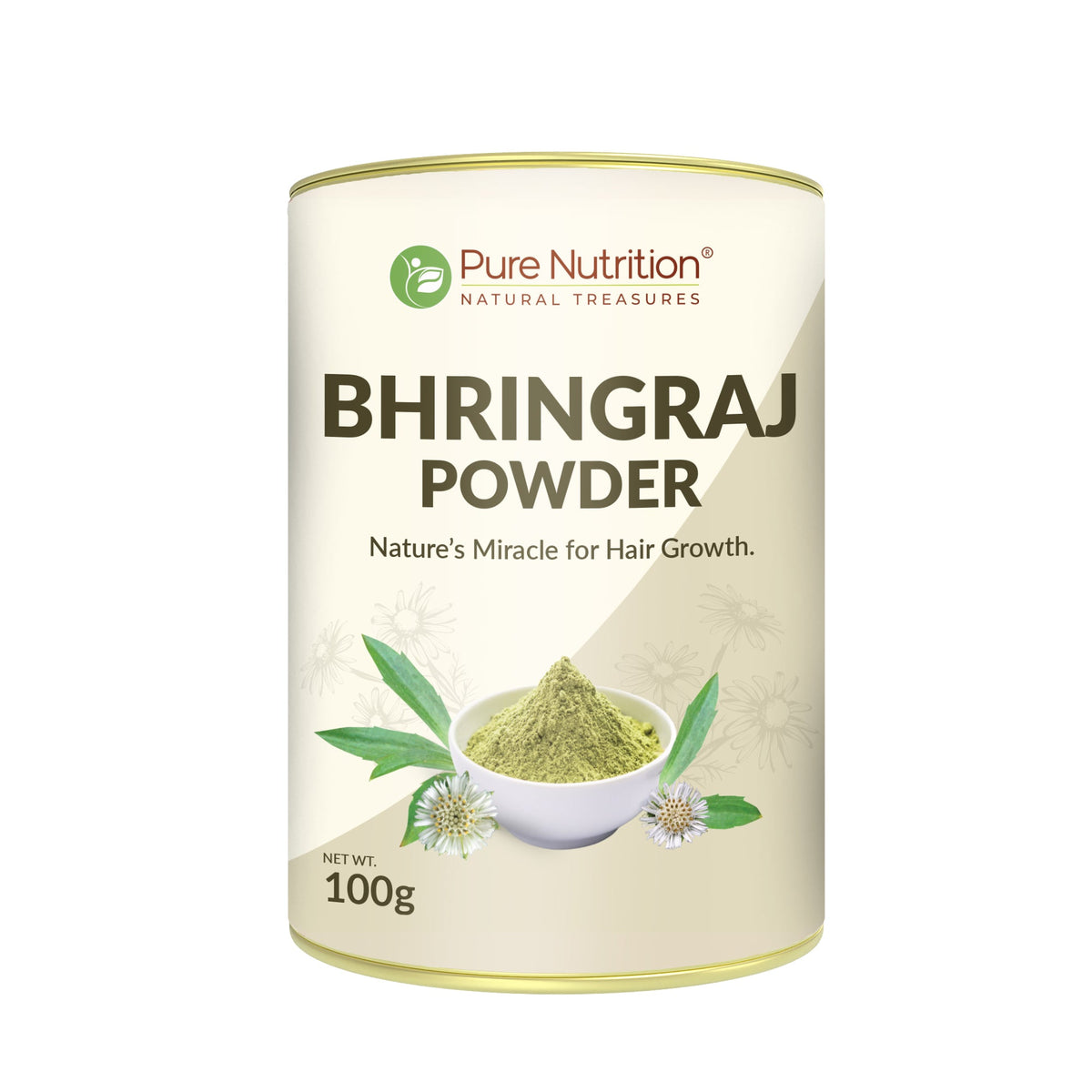 Bhringraj Powder Herbal Hair Care Powder for Growth & Scalp Health - Nutrition by Pure Nutrition