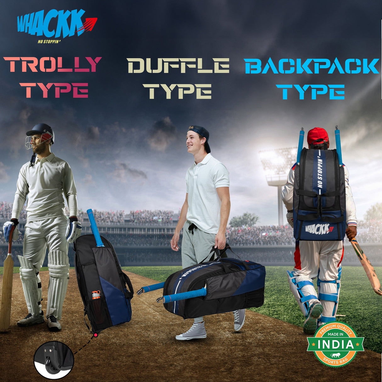 Gayle Blue Black Junior Backpack Duffle Trolley Wheelie Cricket Kit Bag Youth Size 2 Bat Pocket Shoe/Helmet Pkt Main Compartment 15.5" Leg Pad 2 Bottle Holder Player Edition