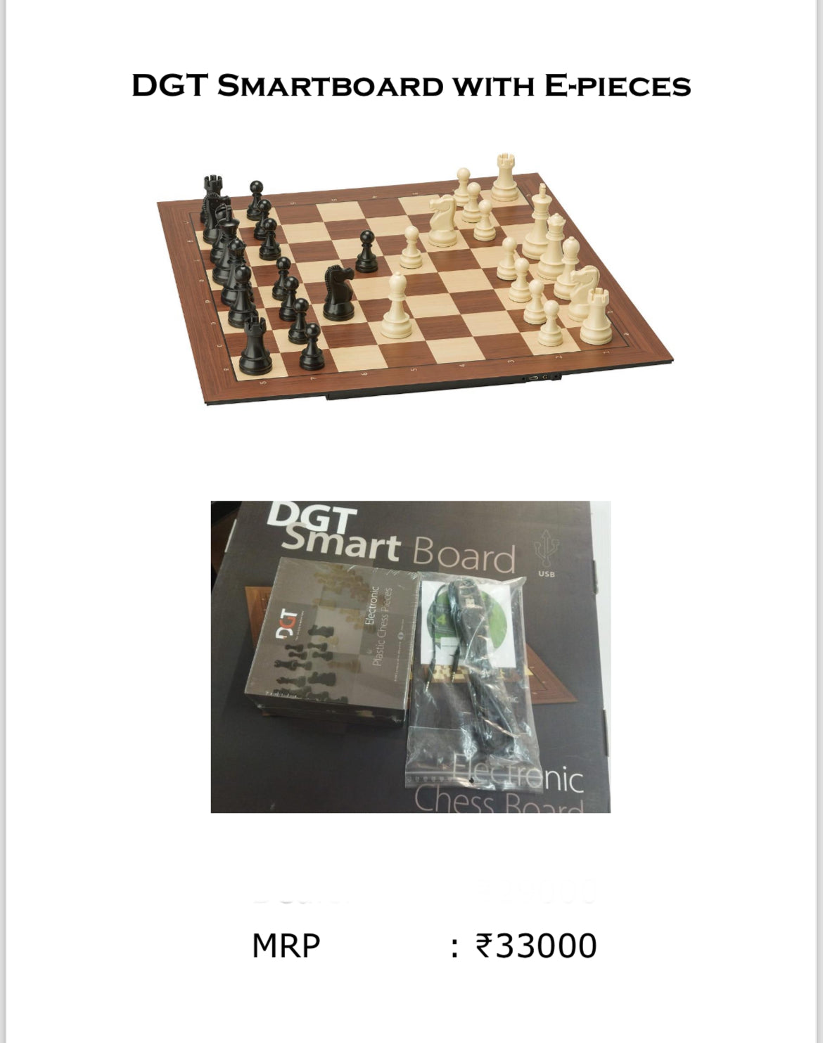 DGT SMARTBOARD with E-PIECES | KIBI SPORTS Chennai chess product offical dealer of dgt