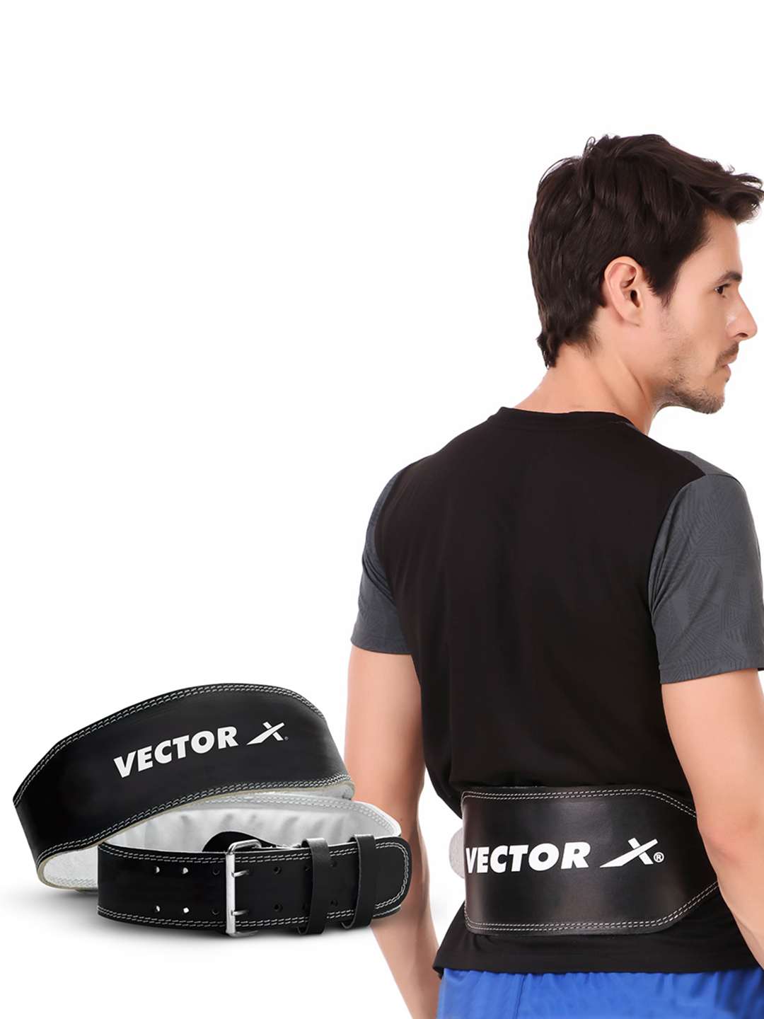 Vector X Power 2.5 Layer Premium Super Weight Lifting Belt for Men and Women | Body Fitness Gym Back Support Weightlifting Belt | Unisex | Adjustable Buckle | Power Training Gym Equipment