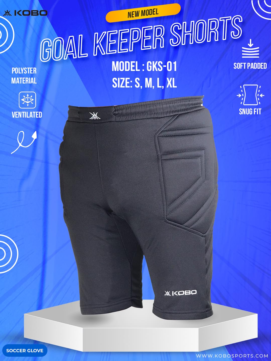 Kobo GKS-01 Football Goal Keeper Shorts