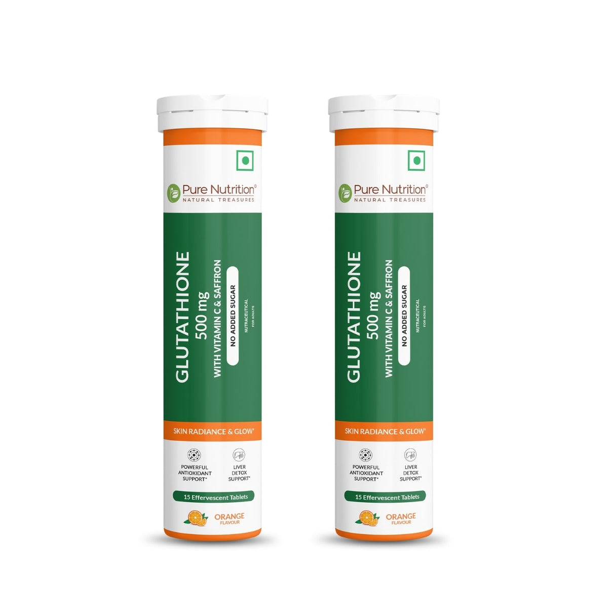 Glutathione 500mg with Vitamin C & Saffron | Effervescent Tablets for Skin Glow