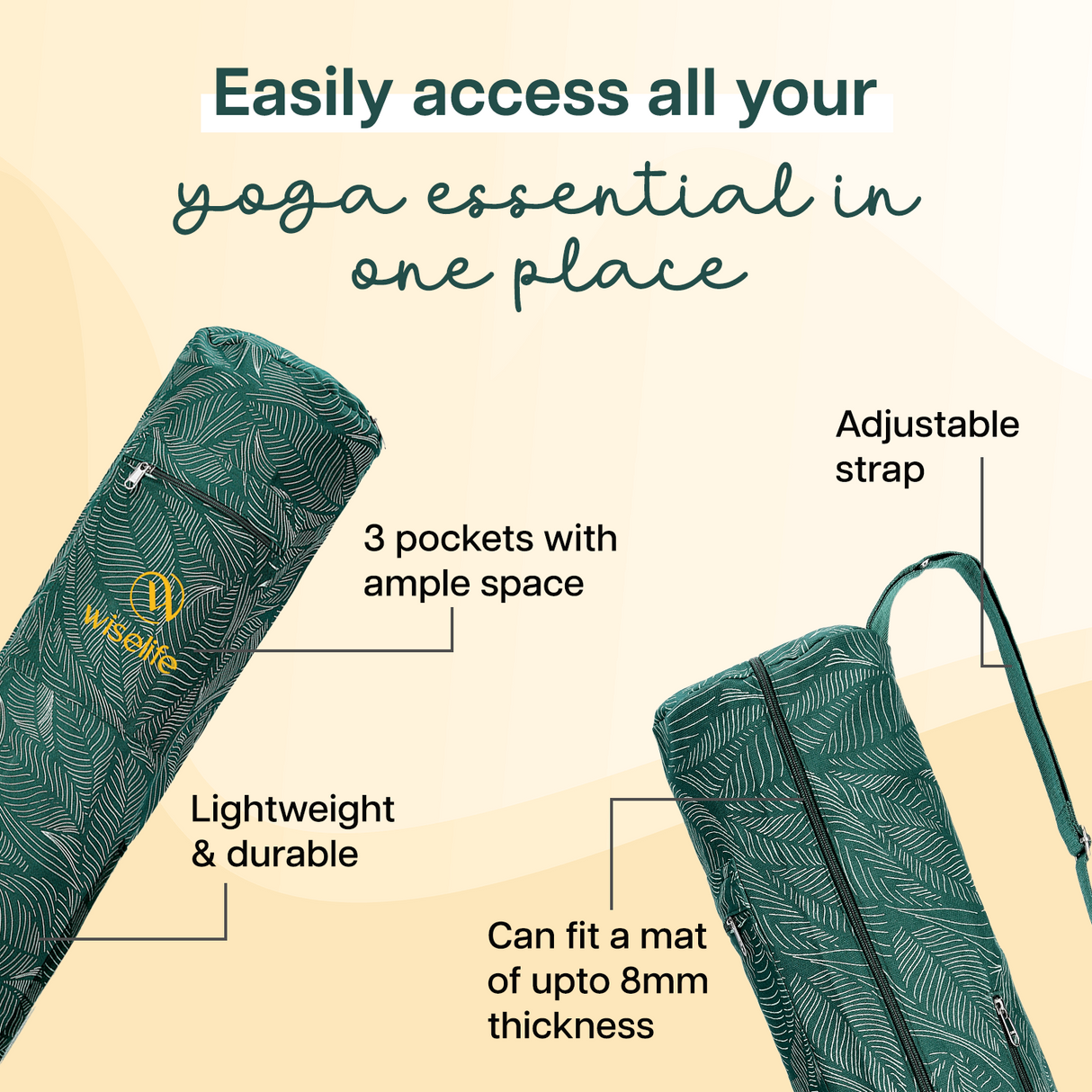 Yoga Mat Carry Bag (Up to 8mm Mat)