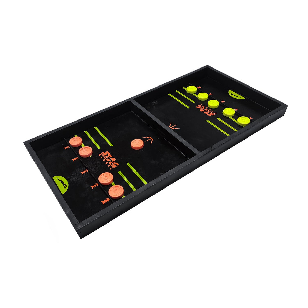 STAG GLOBAL Premium Wooden Large String Hockey Table Game | Fast Sling Puck Game | Family Fun Game | Game for All Ages