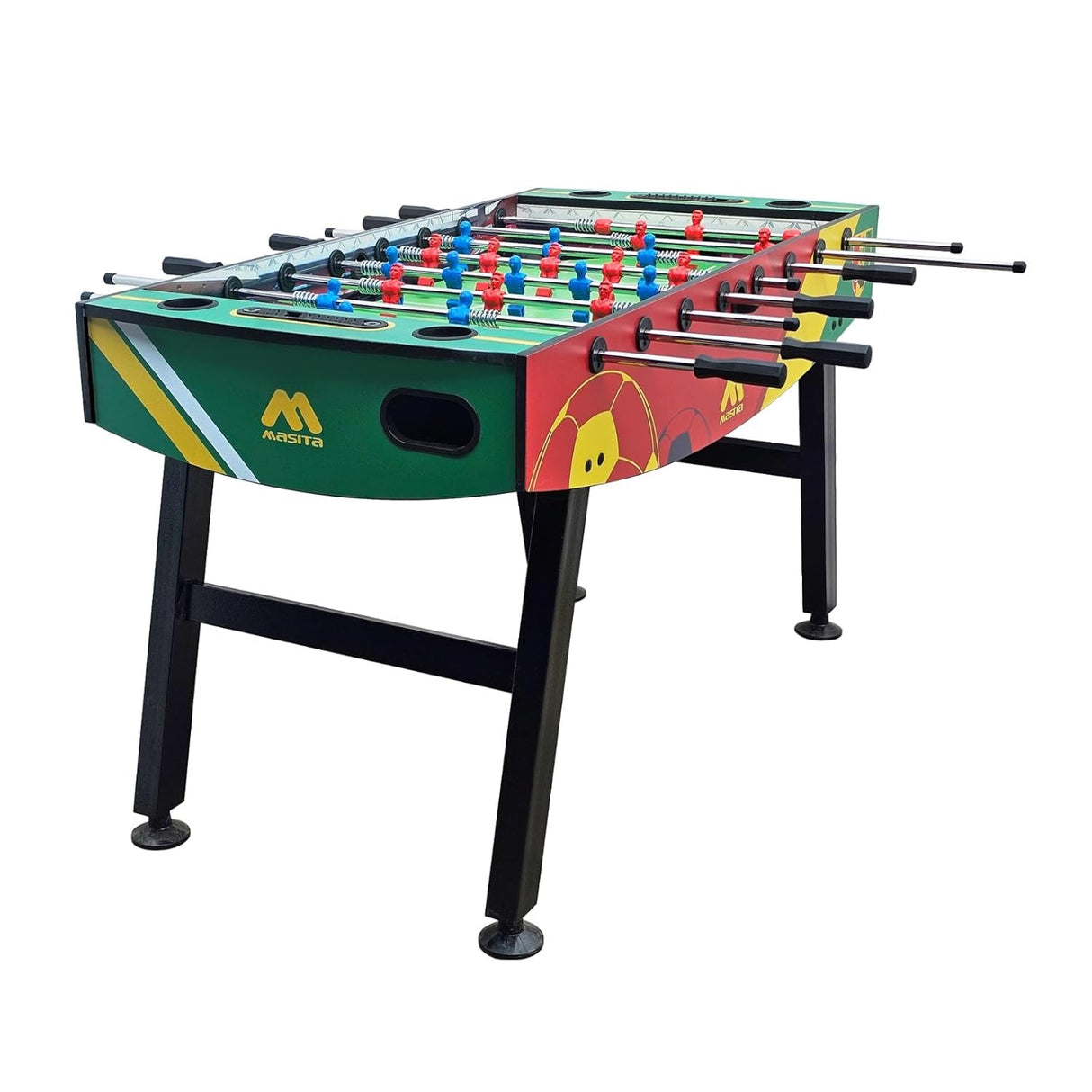 Masita Competition Series Foosball Table | Indoor Sports Game Table | 2-4 Player Soccer Table Game | 3 Black & white balls 1 Screw Driver