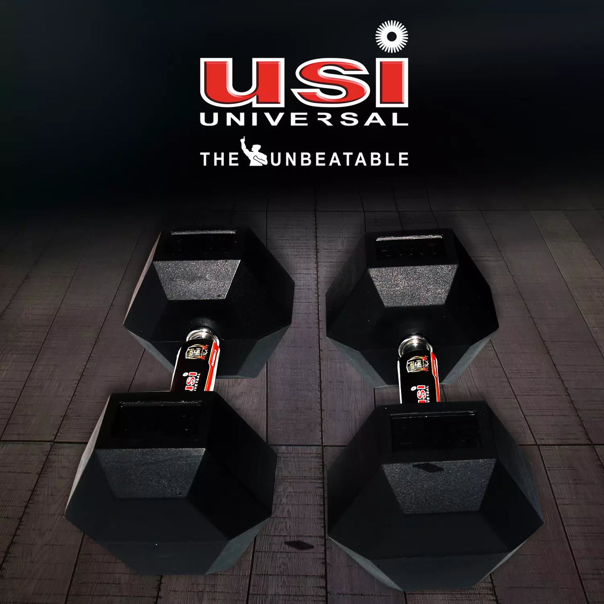 USI HDB Hexagon Rubber Dumbbell