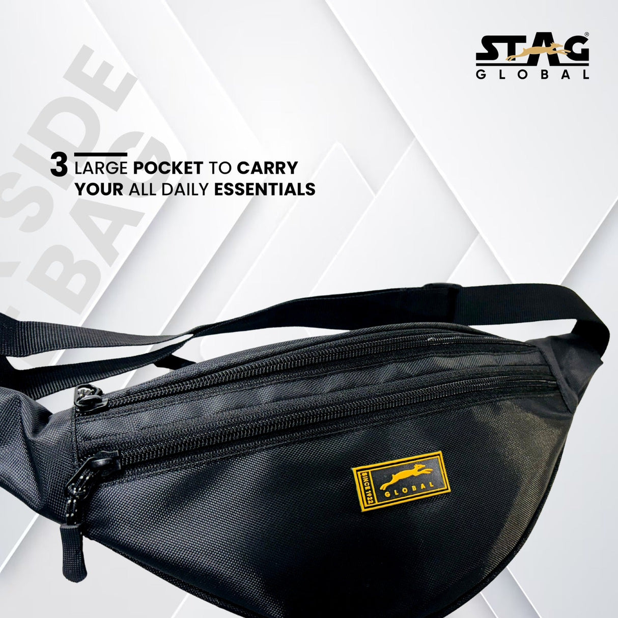 STAG GLOBAL Flex Side Bag – Versatile Crossbody Chest Bag with Adjustable Strap for Men & Women (Model 2)