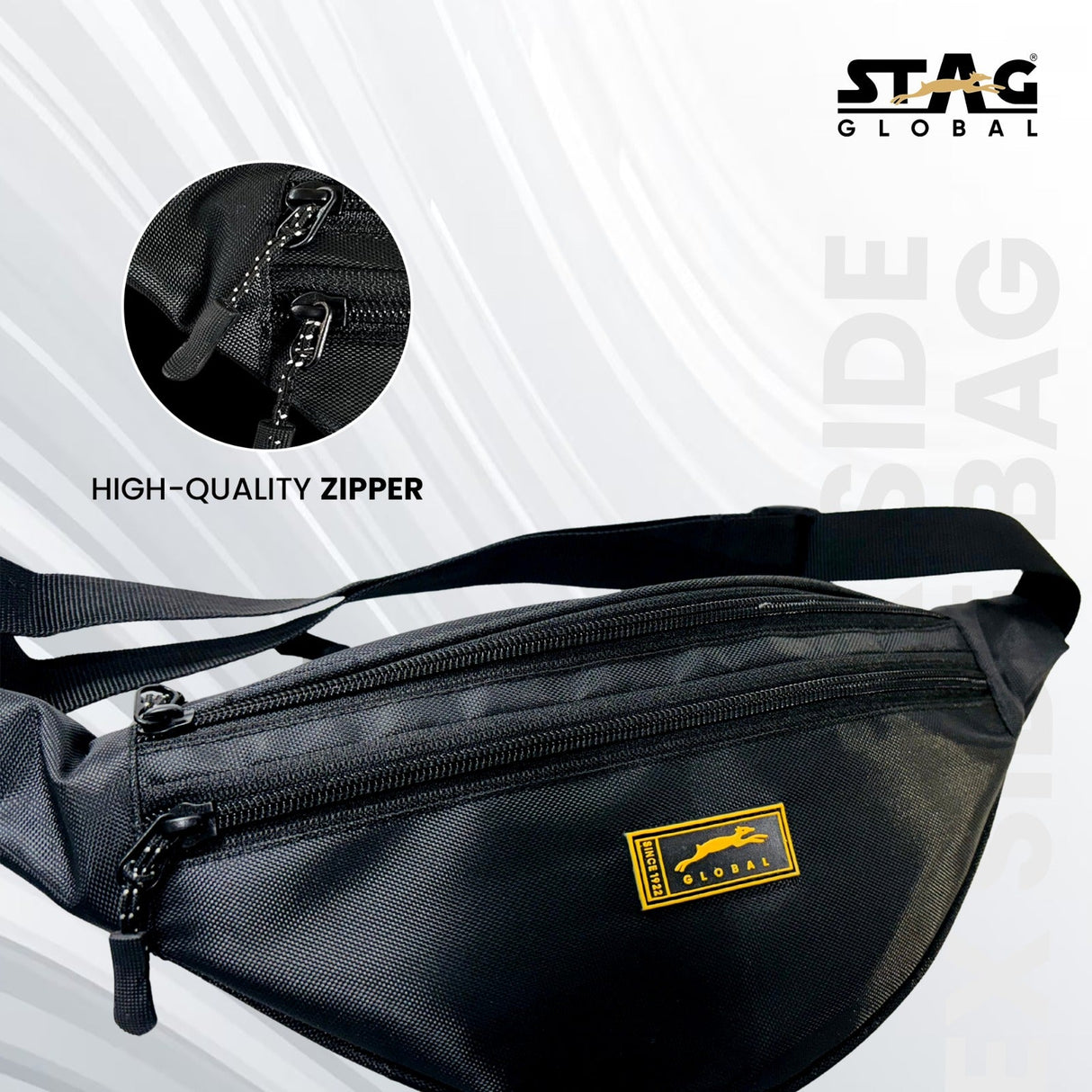 STAG GLOBAL Flex Side Bag – Versatile Crossbody Chest Bag with Adjustable Strap for Men & Women (Model 2)