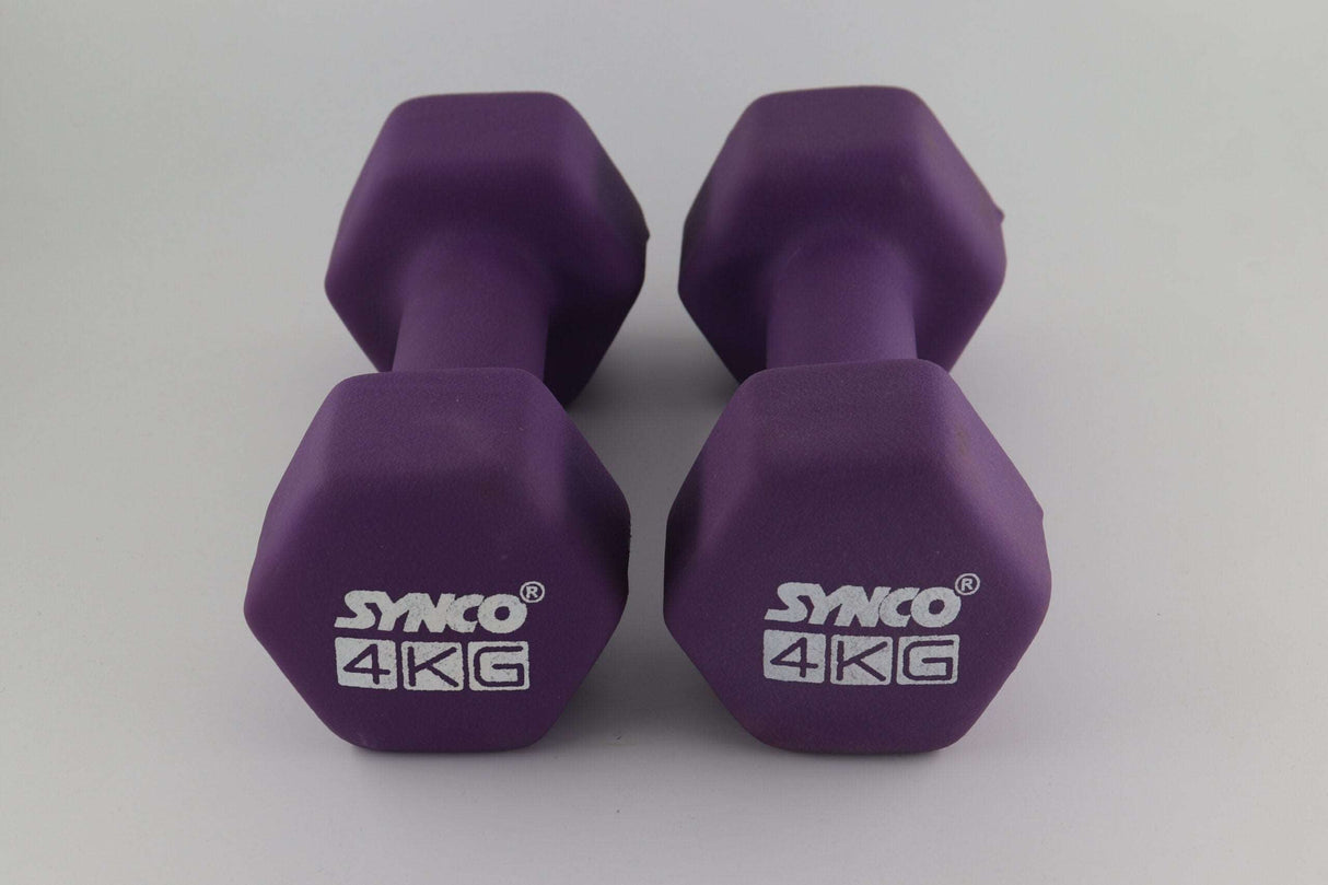 Synco Purple Dumbbell Pair (2 x 4 KG)