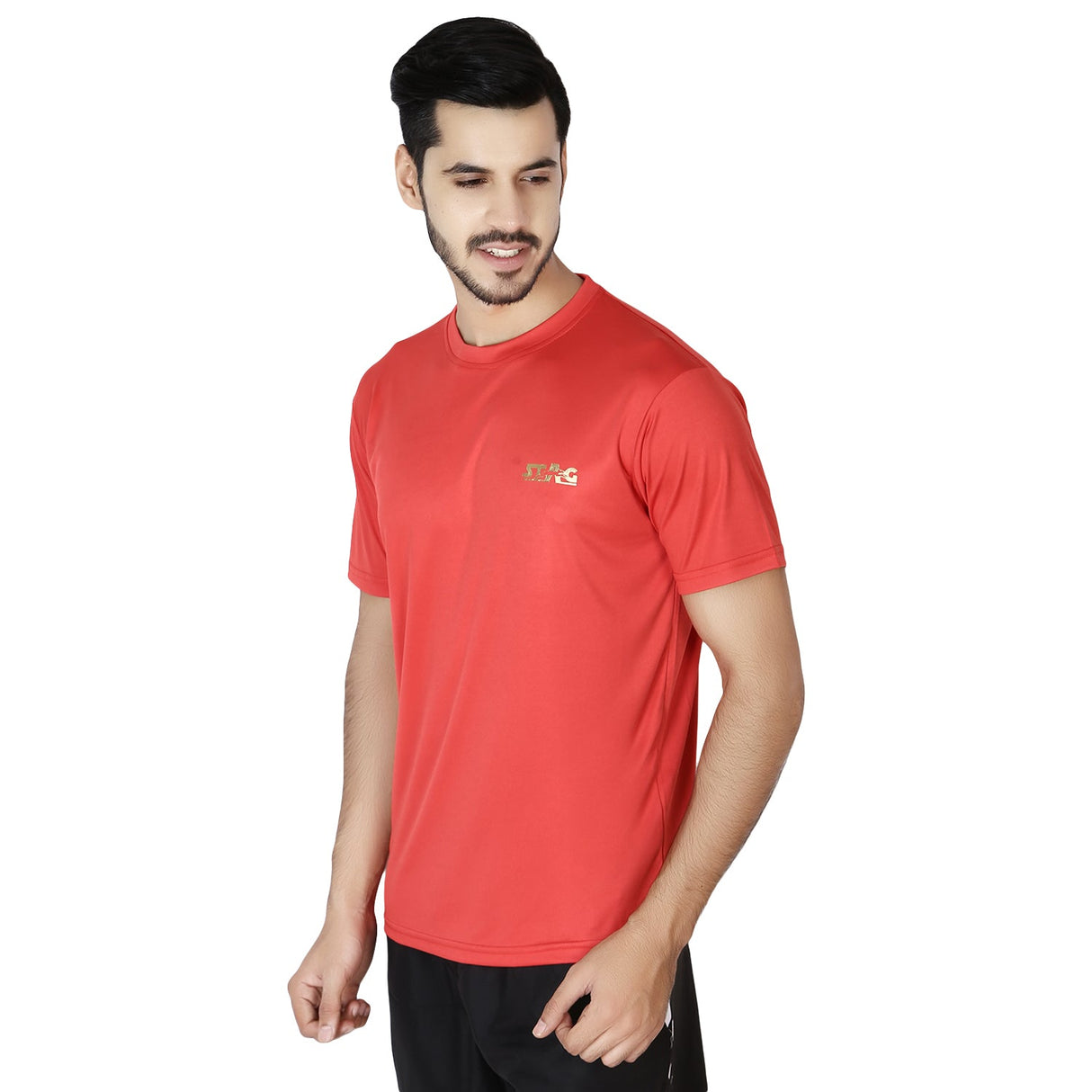 STAG GLOBAL Training Men's Solid Athletic fit T-Shirt | Solid Sportswear for Active & Casual Use