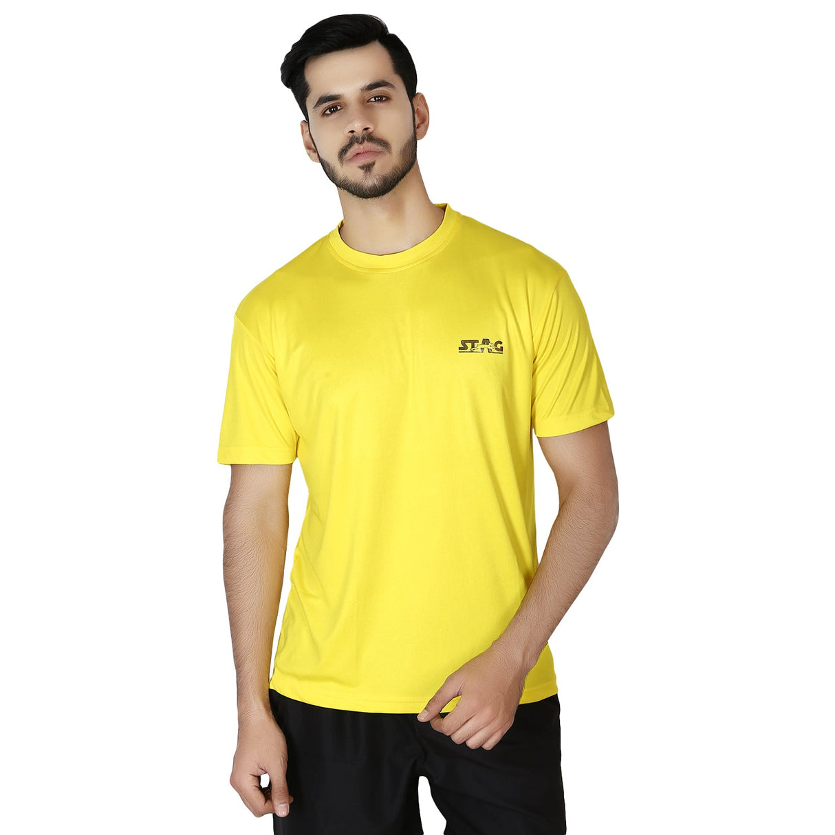 STAG GLOBAL Training Round Neck T-shirt | Breathable | Sweat-Wicking | Lightweight Fabric
