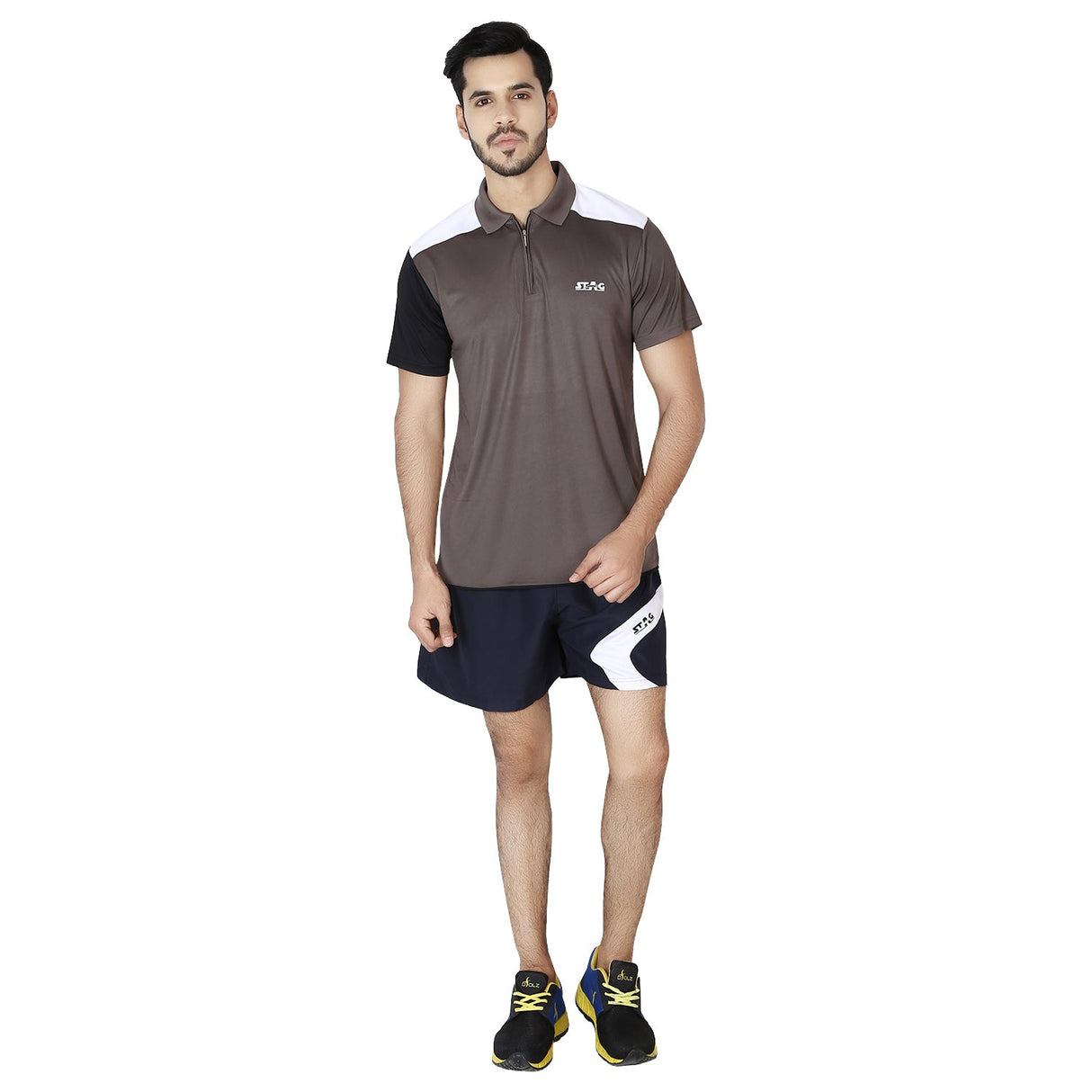 STAG GLOBAL Bright Men's Athletic Fit Polo T-Shirt | Solid Sportswear for Active & Casual Use