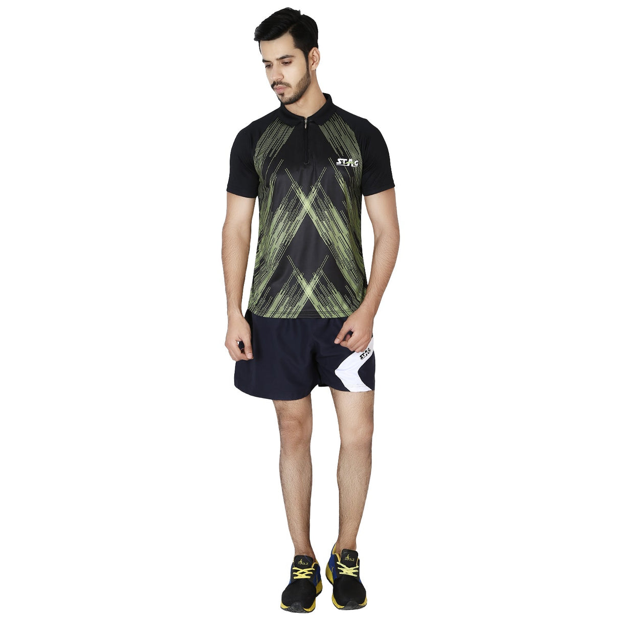 STAG GLOBAL X Ray Men's Athletic Fit Polo T-Shirt | Solid Sportswear for Active & Casual Use