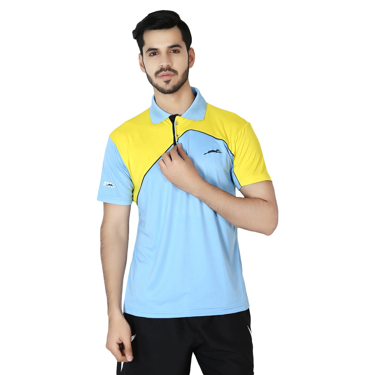 STAG GLOBAL Spin Men's Polo Sports T-Shirt | Athletic Fit | Breathable Performance Wear