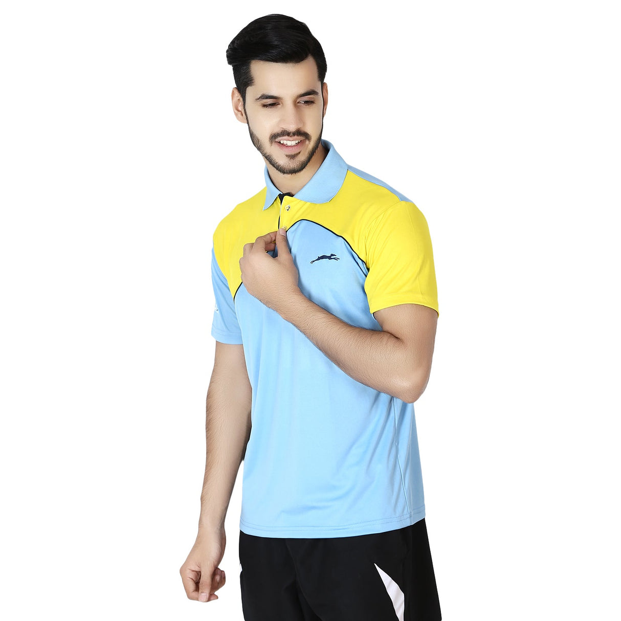 STAG GLOBAL Spin Men's Polo Sports T-Shirt | Athletic Fit | Breathable Performance Wear