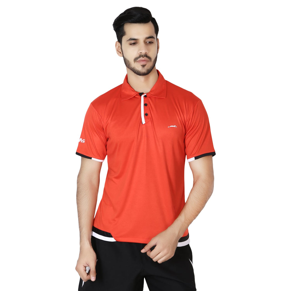 STAG GLOBAL Rapid Men's Polo Sports T-Shirt | Athletic Fit | Breathable Performance Wear