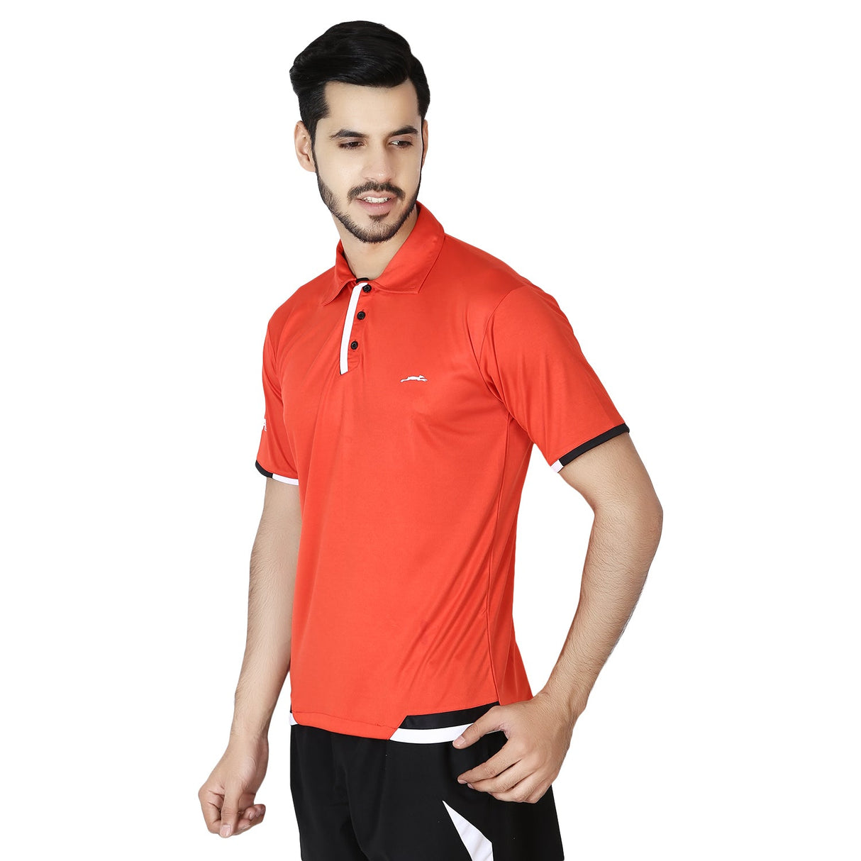 STAG GLOBAL Rapid Men's Polo Sports T-Shirt | Athletic Fit | Breathable Performance Wear