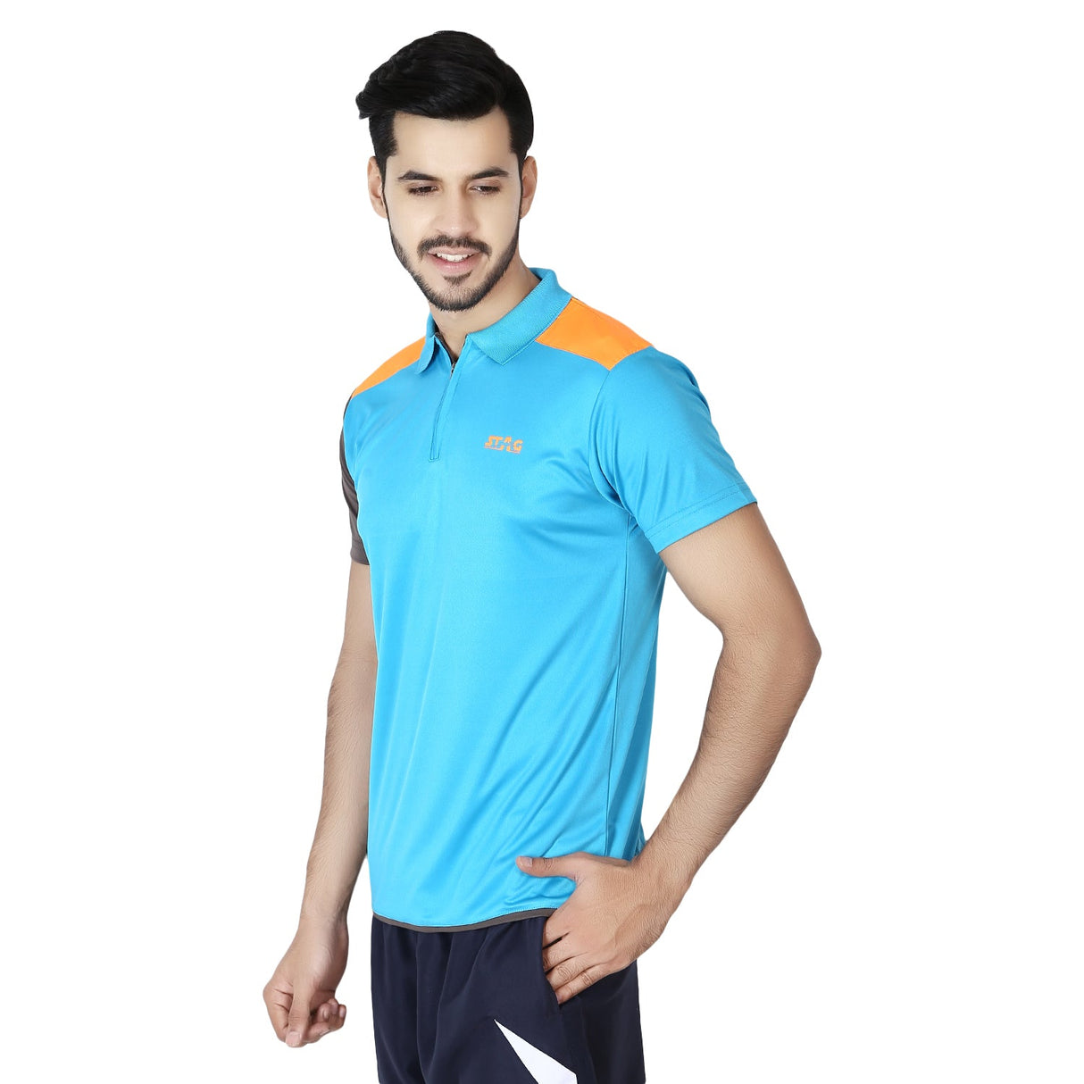 STAG GLOBAL Bright Men's Athletic Fit Polo T-Shirt | Solid Sportswear for Active & Casual Use