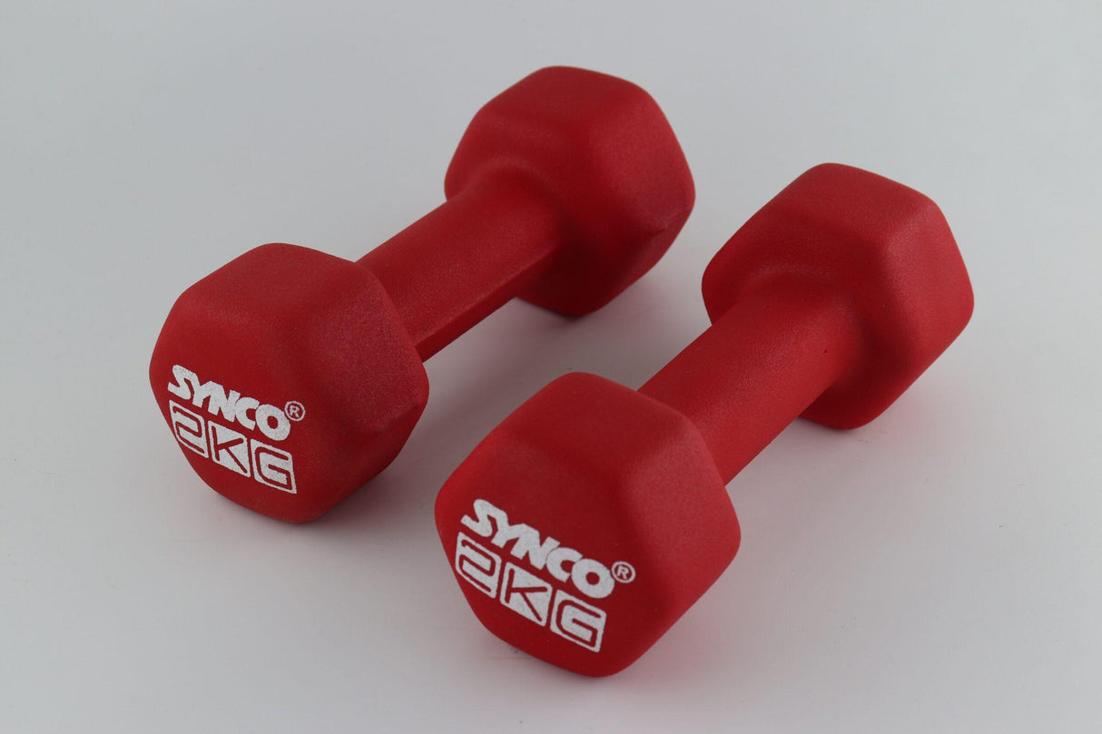 Synco Red Dumbbell Pair (2 x 2 KG)