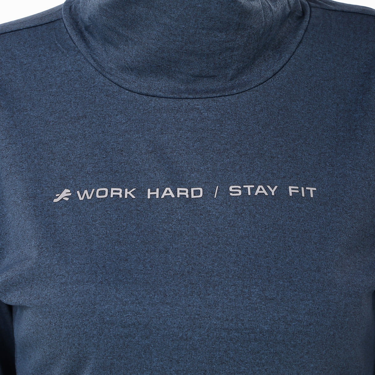 Performance Cowl Neck Tshirt For Women FS (Blue Melange)