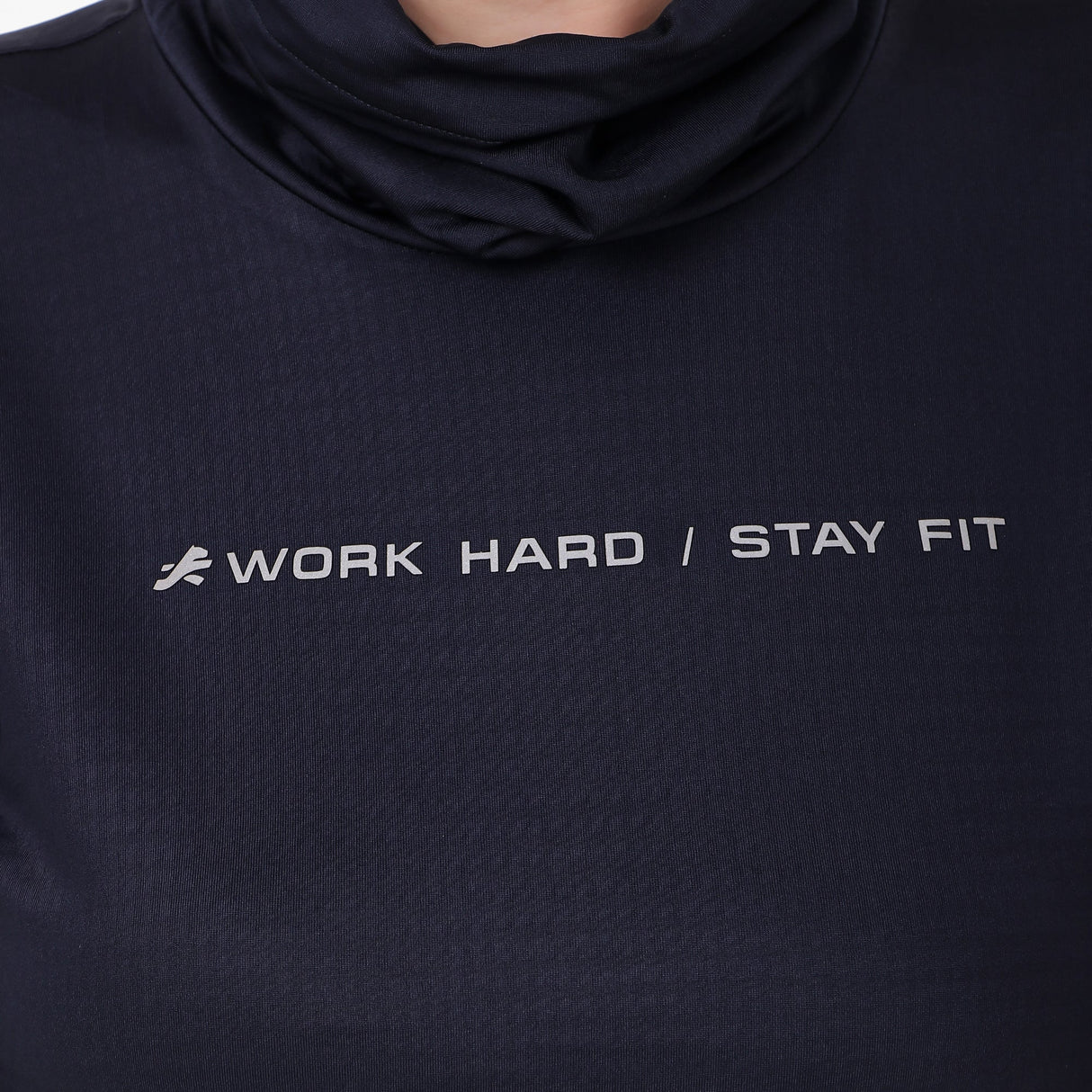 Performance Cowl Neck Tshirt For Women FS (Oxford Blue)
