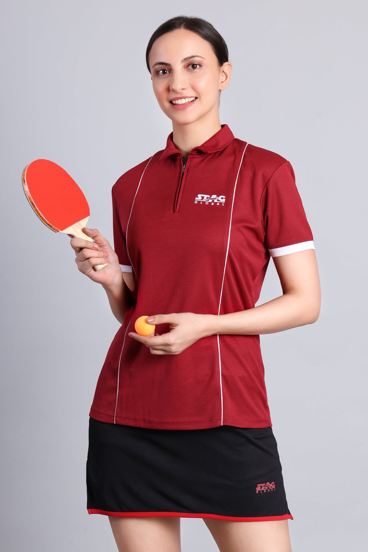 STAG GLOBAL Crossover Women's Polo T-Shirt | 100% Polyester | Lightweight | All-Day Comfort