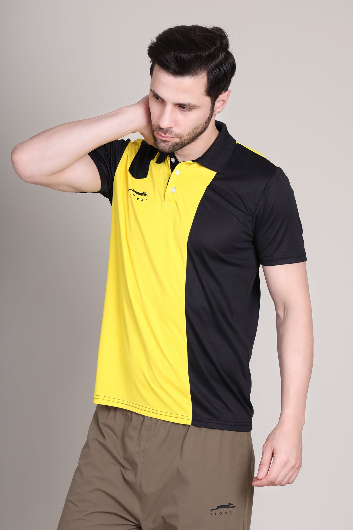 STAG GLOBAL Aspire Polo Men's Solid Athletic fit Polo T-Shirt | Solid Sportswear for Active & Casual Use