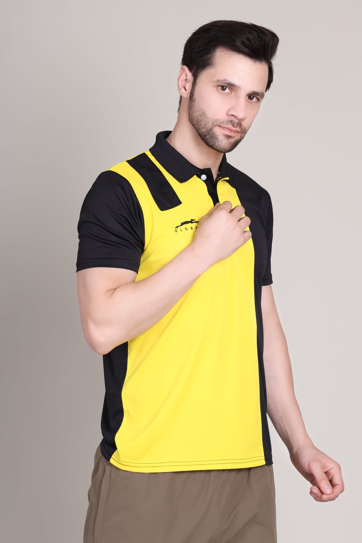 STAG GLOBAL Aspire Polo Men's Solid Athletic fit Polo T-Shirt | Solid Sportswear for Active & Casual Use