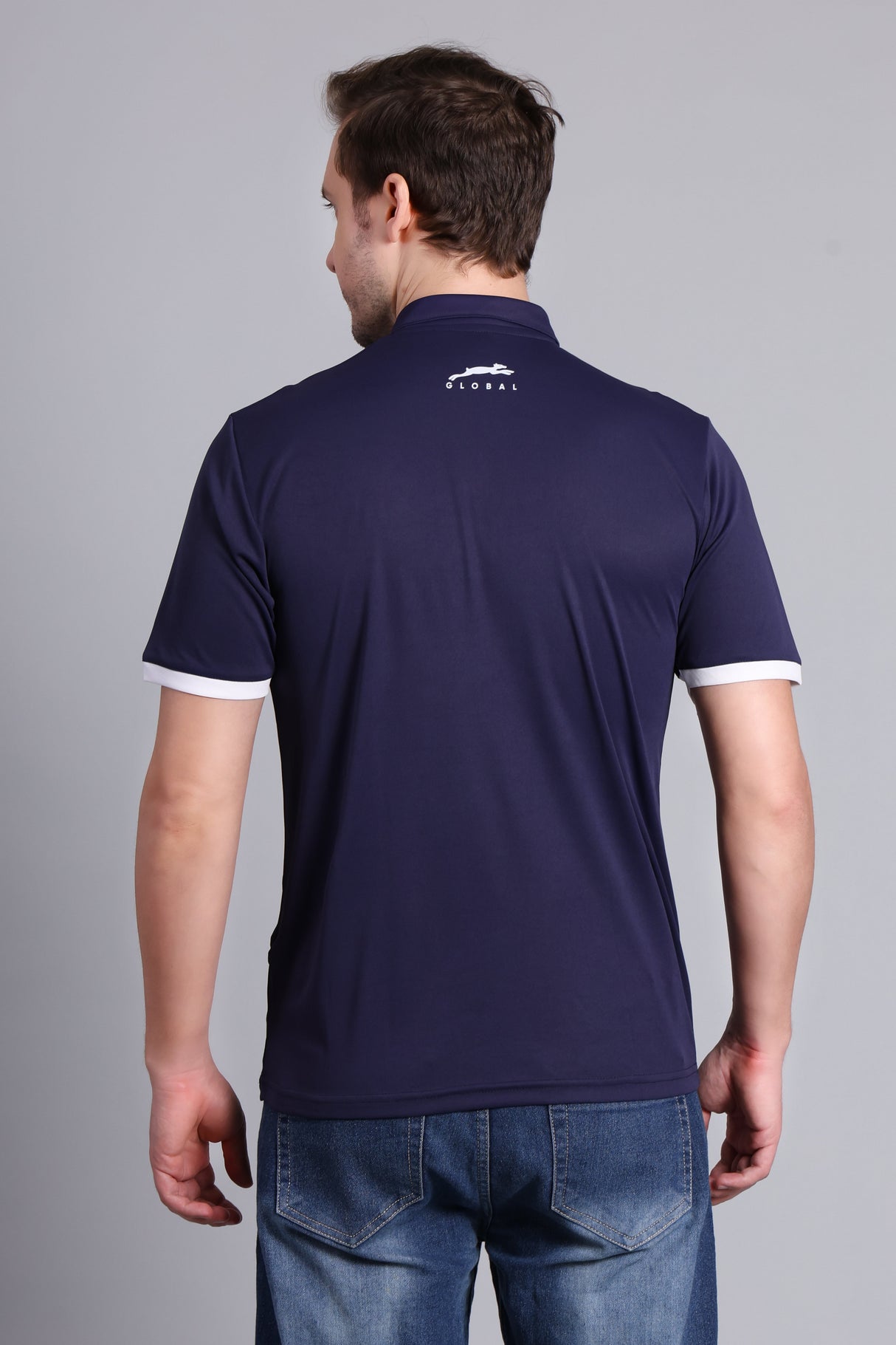 STAG GLOBAL Crossover Men's Solid Athletic fit Polo T-Shirt | Solid Sportswear for Active & Casual Use