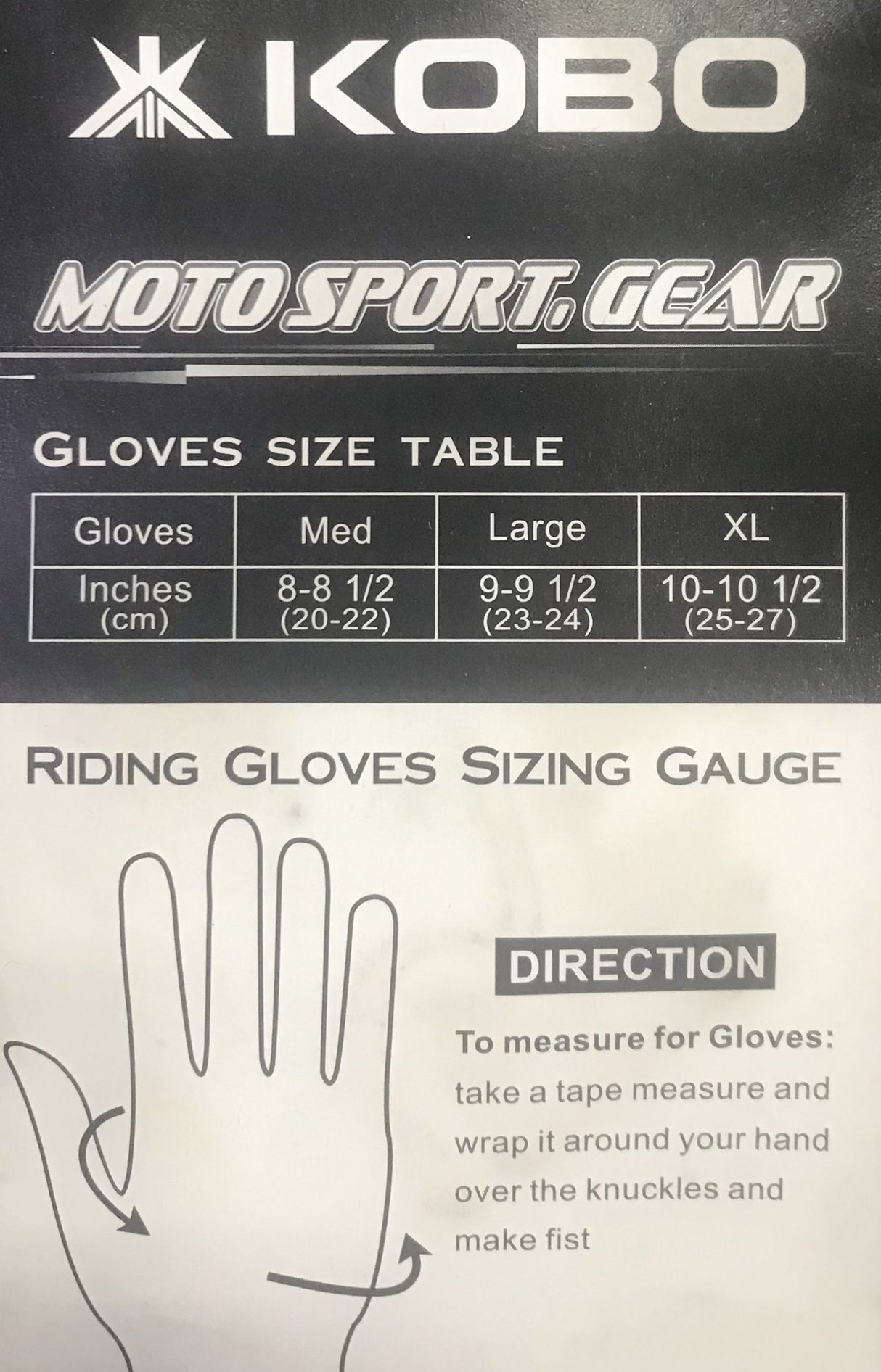 Kobo 3805 Bike Gloves