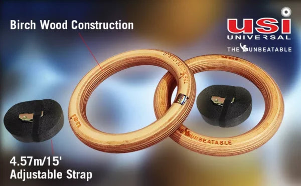 USI Wooden Gym Ring (Premium Quality)