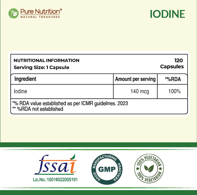 Plant-Based Iodine Supplement Thyroid Support & Metabolic Balance