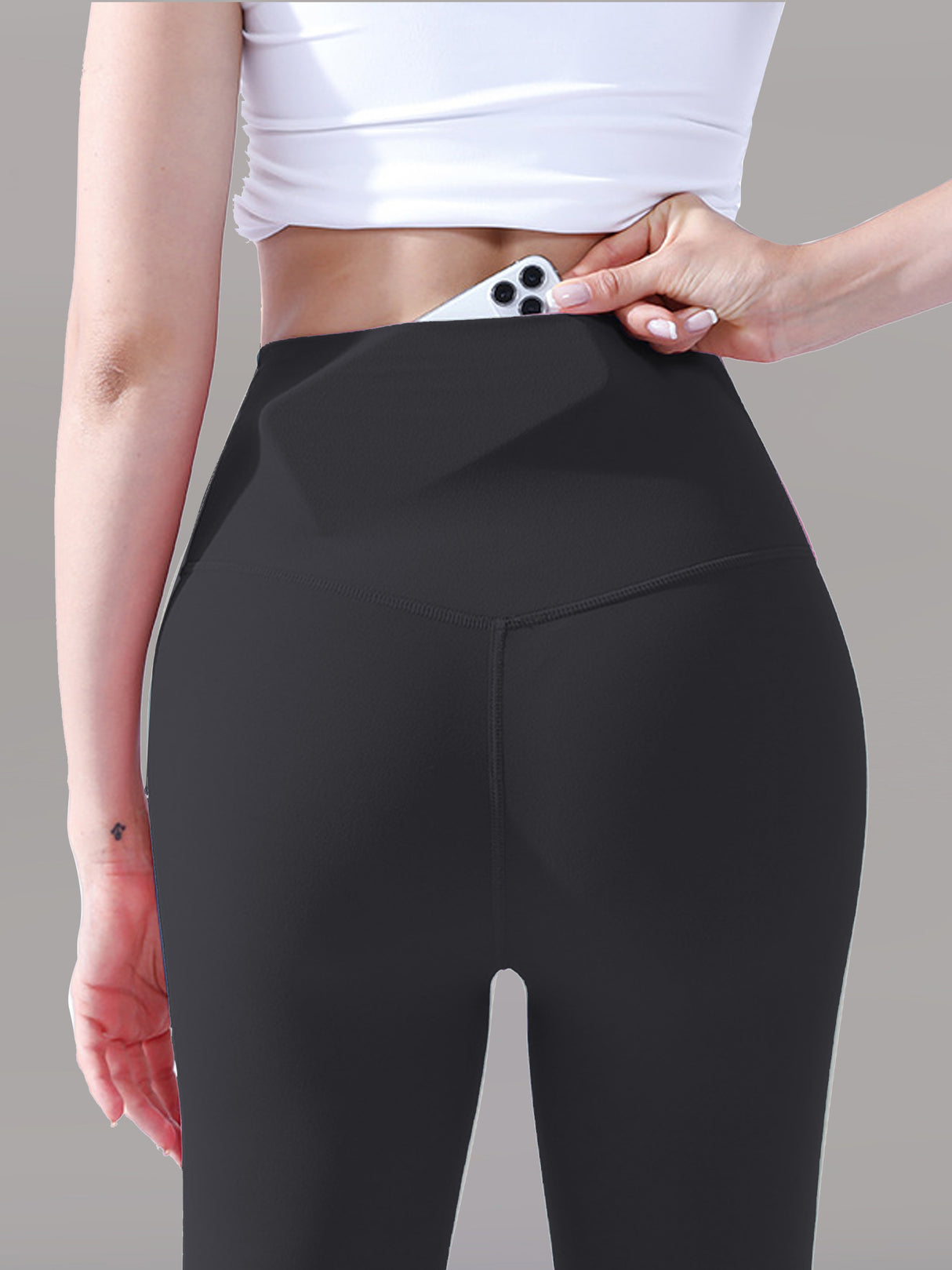 All Day Solid Tights With Pocket