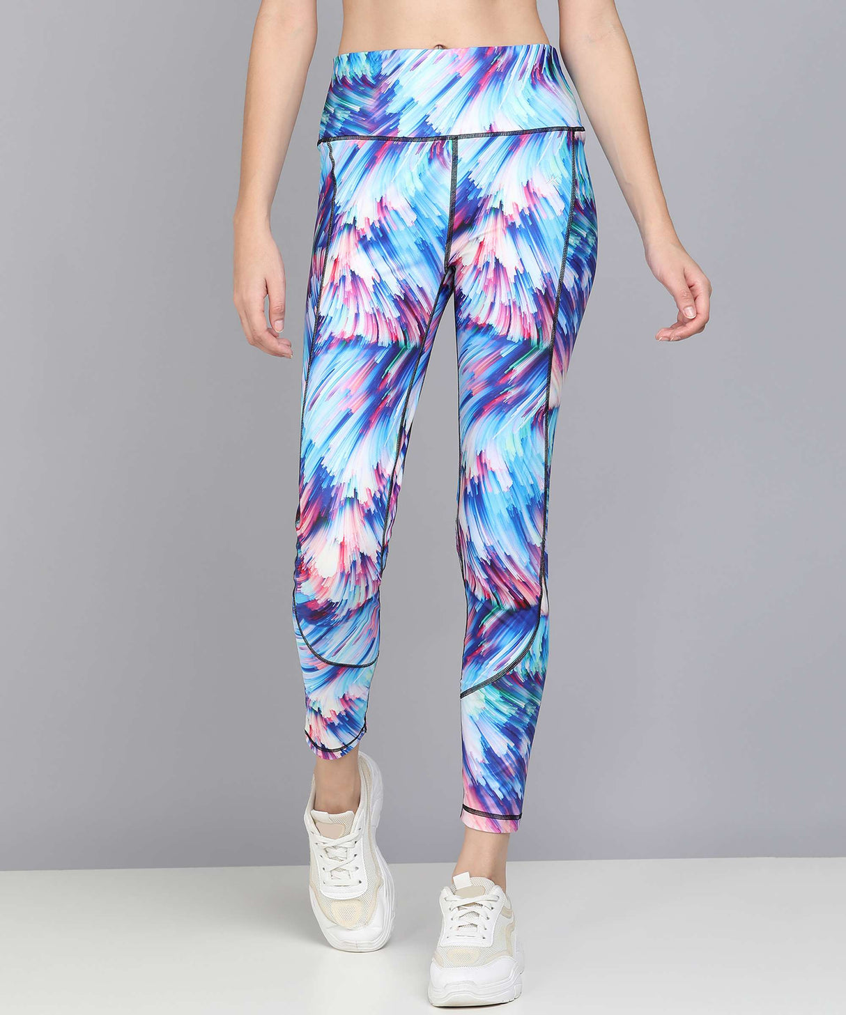 Tights with Abstract Overall Print