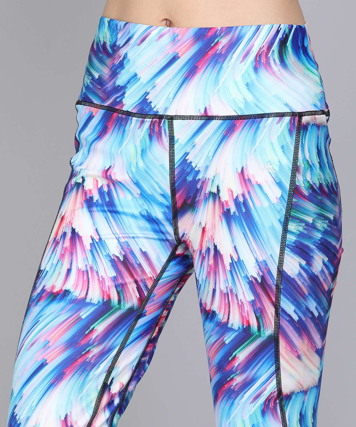 Tights with Abstract Overall Print