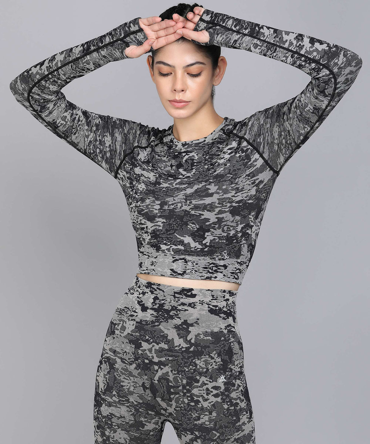 Seamless Camo Full Sleeves Top