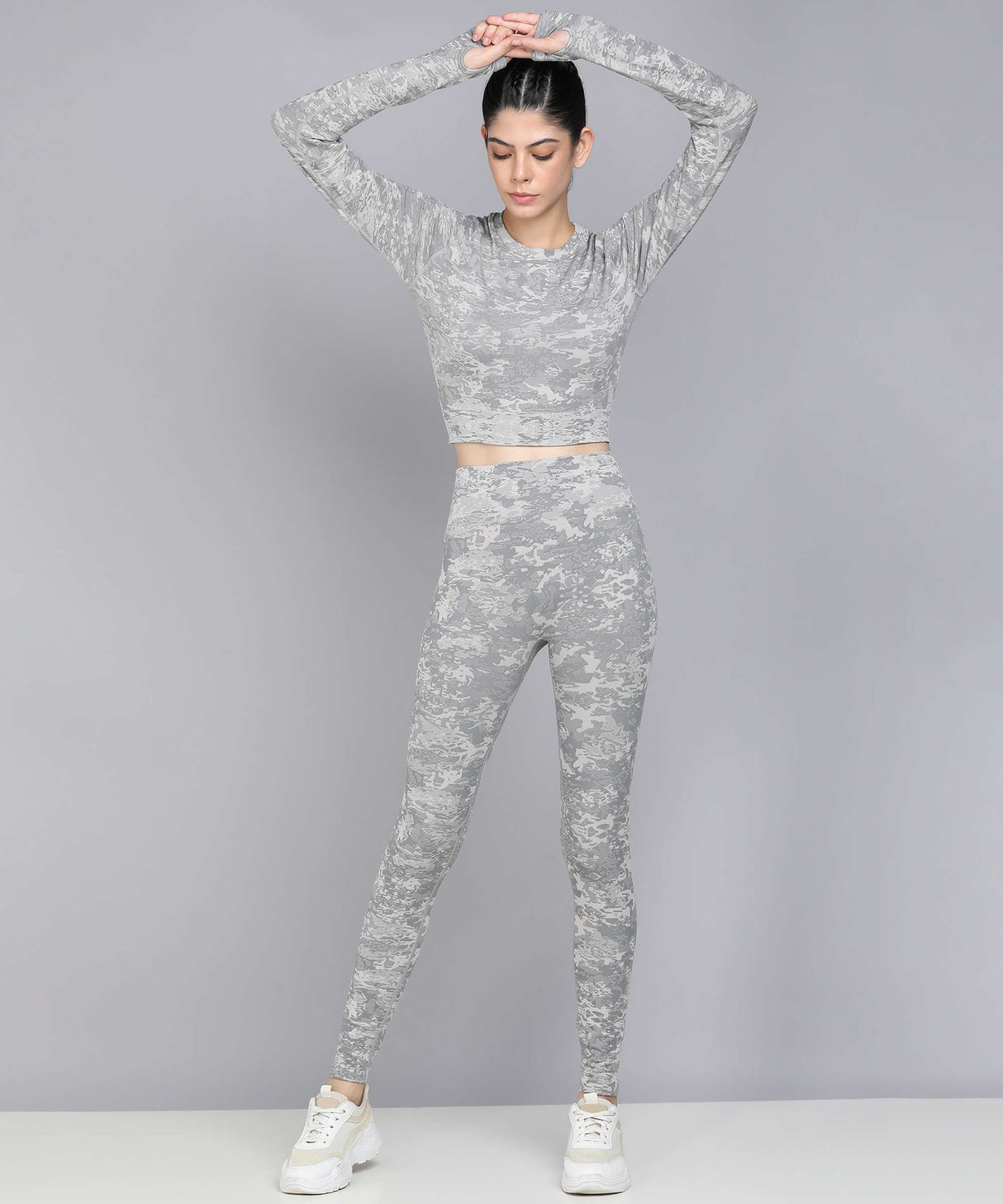 Seamless Camo Full Sleeves Top