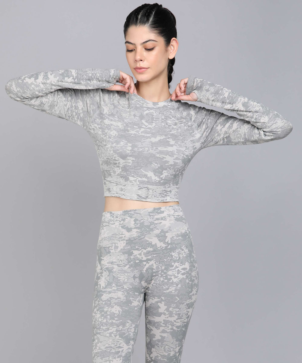 Seamless Camo Full Sleeves Top