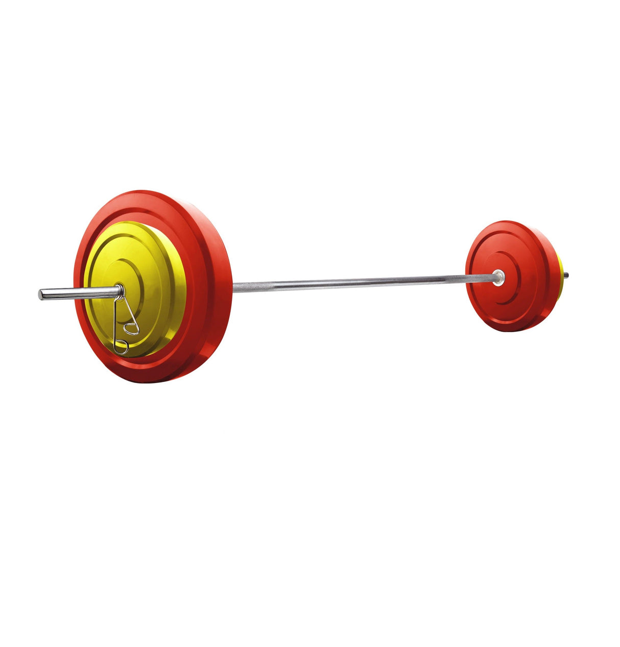 Kore Premium 10-50 kg Coloured Solid Rubber Fitness Kit with One 4 Ft Plain and One Pair Dumbbell Rods (CP-COMBO9-WB-WA)
