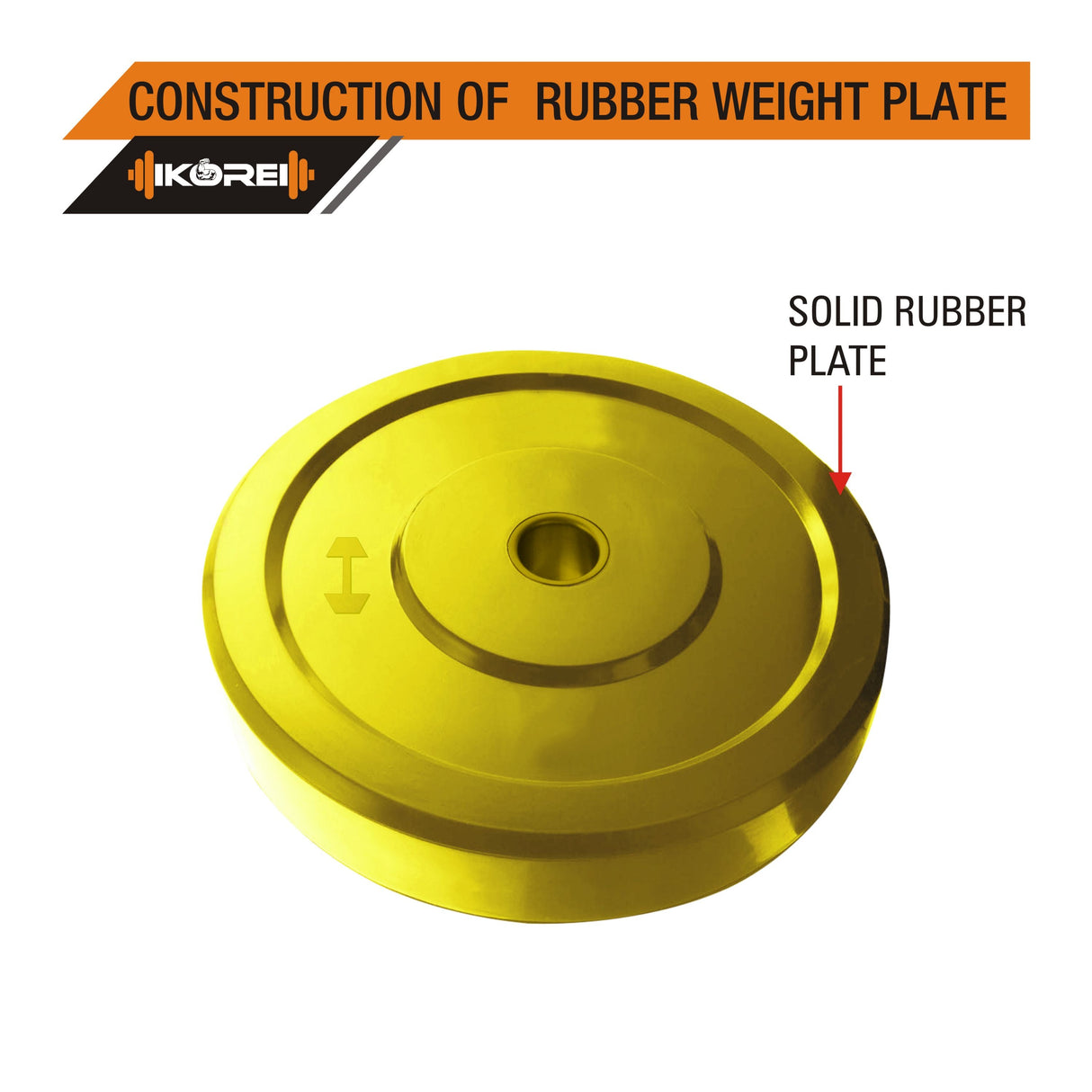 Kore Premium 10-50 kg Coloured Solid Rubber Fitness Kit with One 3 Ft Curl and One Pair Dumbbell Rods (CP-COMBO3-WB-WA)
