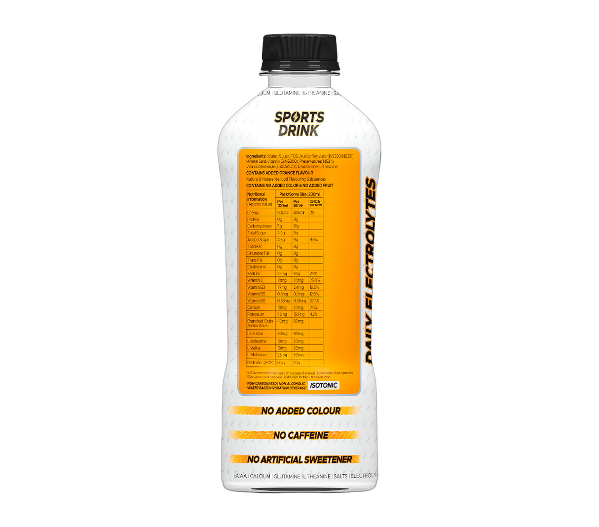 Knack Pro Sports 200ml Pack of 8 (Orange Flavour) PET Bottles