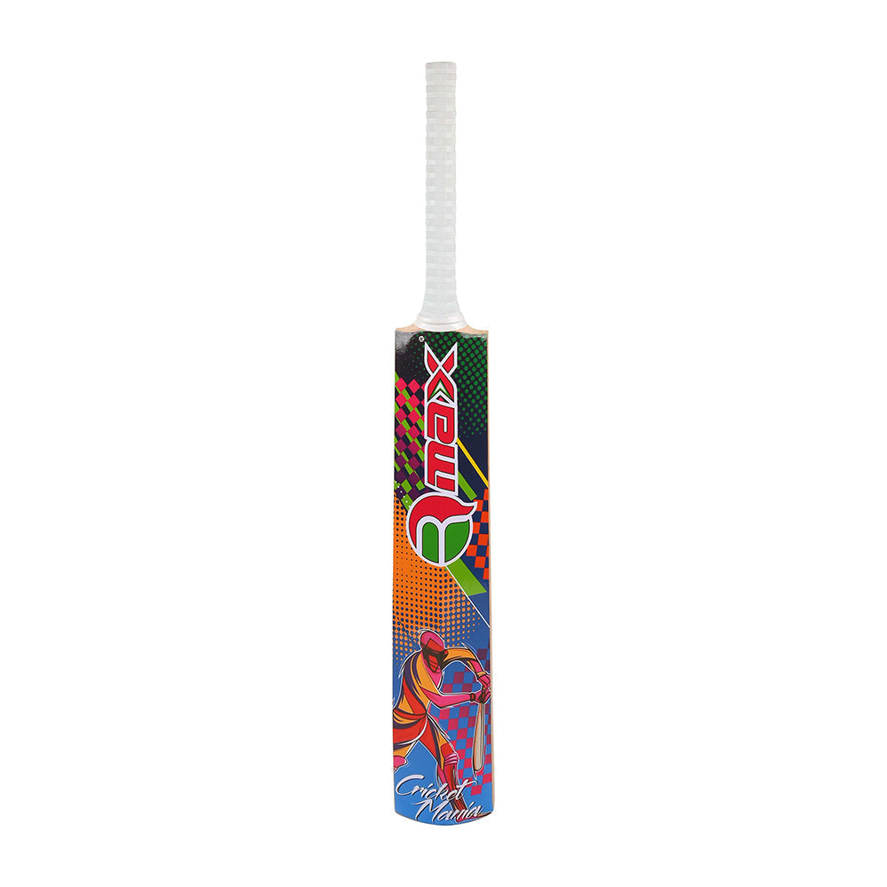 RMax Kashmir Willow Tennis & Rubber Ball Cricket Bat with Bat Cover | Kibi Sports R-Max