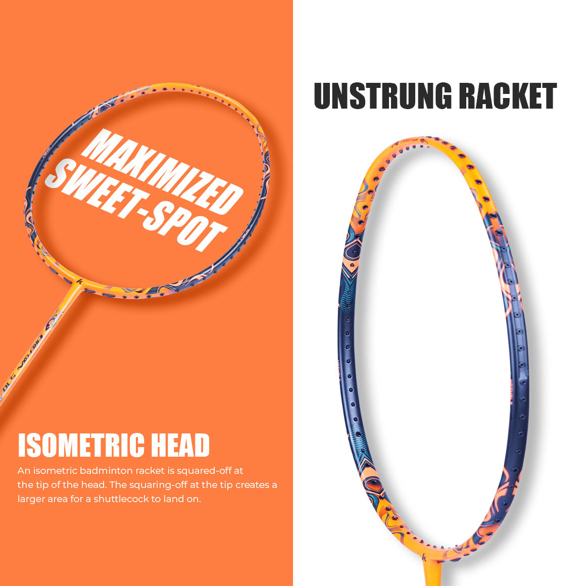 Firefox 570 Unstrung Badminton Racket(Orange) - 3U/G1